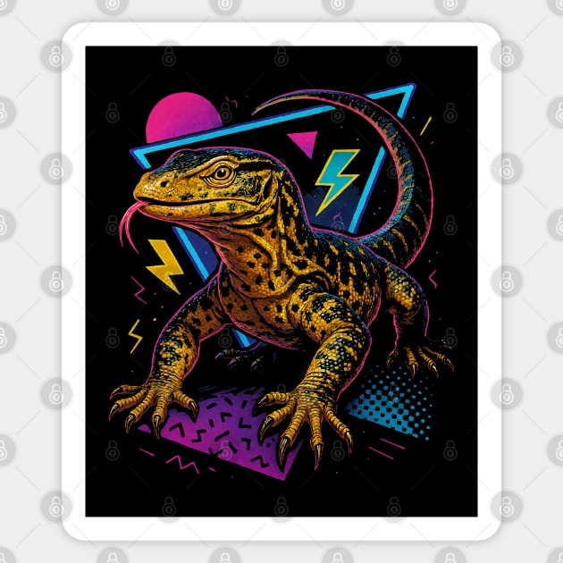 Retro Neon Argus Monitor Sticker by Reptiq's Store